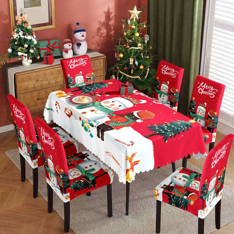 ¡KIT COMPLETO NAVIDEÑO de Fundas y mantel!