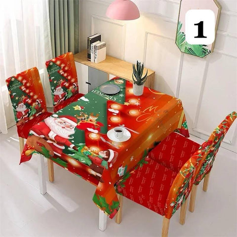 ¡KIT COMPLETO NAVIDEÑO de Fundas y mantel!